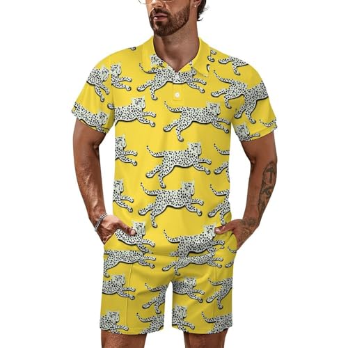 micidad Men Short Sets Outfits 2 Piece Shirt And Shorts Sets Christmas Print Casual Vacation Summer Tracksuits Outfits
