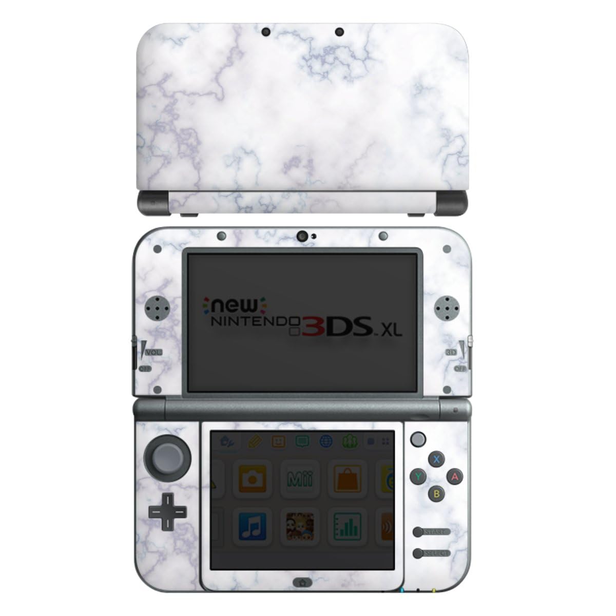DeinDesign Skin Compatibile con Nintendo New 3DS XL Pellicola Adesivi Marmo Roccia Bianco