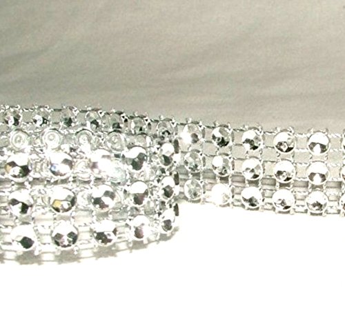 Diamante Effect Ribbon Bridal Weddings Cake Occasions 9mm 10mm 50mm and 120mm (3 Row Clear 2 Metres)
