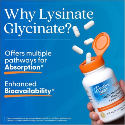 Doctor's Best High Absorption Magnesium Glycinate Lysinate