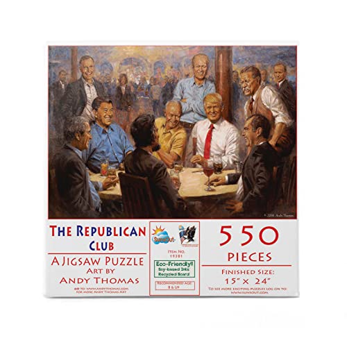 SunsOut The Republican Club 550 Piece Jigsaw Puzzle for Adults, Artist Andy Thomas, President...