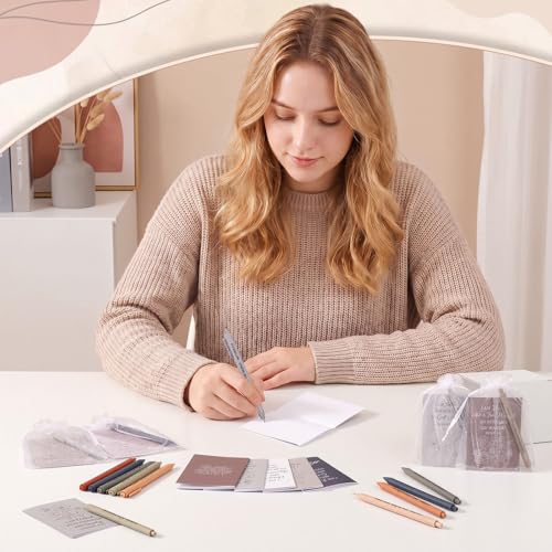 Image of Mooliwe 24 Pcs Positive Affirmation Gift Set Gratitude Notebooks with Pens Small Bags Motivational Encouragement Notepads Daily Affirmations Journal for Women Stress Relief Self Care (Prayer)