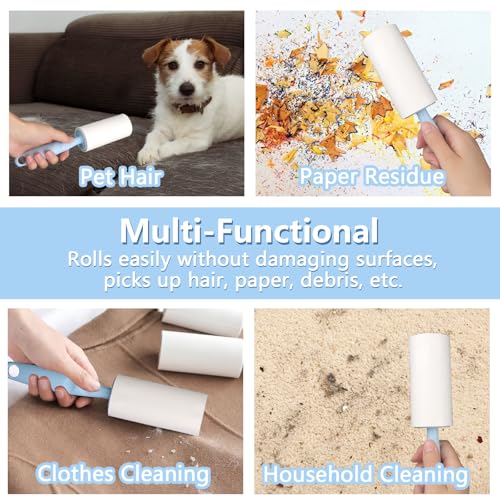 TNOMSNO Haarentferner für Haustiere, 6-Rollenaufnehmer und 2-Sender, Fusselentferner für Kleidung, Möbel, Teppiche, Katzen- und Hundehaare