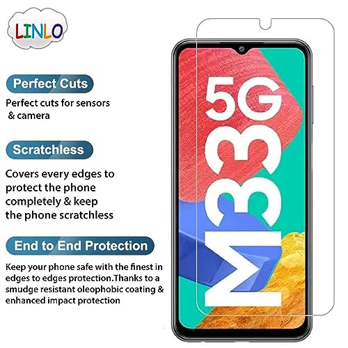 Image of Tempered Glass Screen Guard Compatible for Sam sung M14 /M13 /M33 5G /M04 /M32 5G /M42 /A14 /A34 /A13 /A32 5G /A22 5G /A42 /F23 /F14 5G /F04 /F13 /F42 5G /F22 /F12 /F02s /A03 /A03s /A04s /A04e /A04 Core /A03 Core /A02 /A02s /M02 /M02swith Full Screen Coverage;(Transparent),Pack of 1