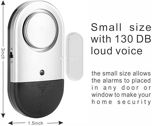 Miniatura 2 de Sensores de alarma de ventana, alarmas de puerta para seguridad de niños, seguridad en el hogar para piscina, alarma antirrobo, pacientes con