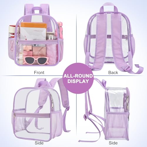 Image of Oraben Clear Backpack for Stadium Events, Clear Stadium Bag 12 x 6 x 11 in | Clear Bag for Game Day ,Sportsing, Concerts Works , Fast Security Check, Waterproof PVC, Adjustable Straps