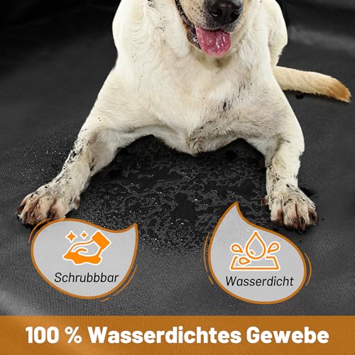 Aonext Kofferraumschutz Hund Gesteppt mit Seiten und Ladekantenschutz, Hundebett Kofferraum Wasserdicht & Kratzfest, Universal Hundedecke Auto Kofferraum
