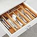 Amazon Basics Bamboo Expandable Kitchen Utensils Drawer Organizer