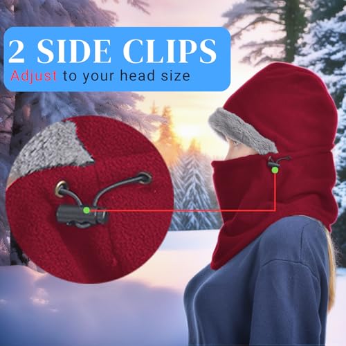 Ushake BCLV Fleece Balaclava Women Ski Face Mask thumb #3