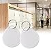 55 Pack Round Key Tags with Split Ring, Tough Plastic Key Tags 1.5 Inch White Key Tags Writable Key Identifiers Tags with 110 Pcs White Label Stickers
