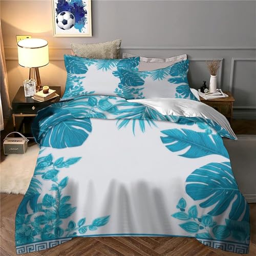 Housse de couette léger et résistant en microfibre imprimé tropical 220x240cm