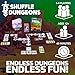 Zero Strategy Games Shuffle Dungeons Board Game – Solo and Co-op Dungeon Crawler for 1–4 Players