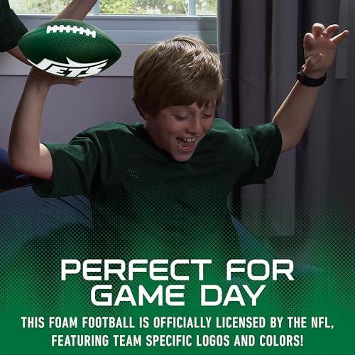 Image of Franklin Sports NFL Football - Kids Foam Football - Soft Junior Size 8.5 inch Ball with 3D Logos - Perfect for Gameday + Tailgates
