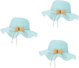 Abaodam Chapéu Pala De Sol 3Pcs Chapéu De Sol Viseira De Sol Chapéus De Palha Para Grandes Chapéus Flexíveis Infantil Chapéu De Verão Chapéus Para Bebês Roupas De Proteção UV Chapéu De
