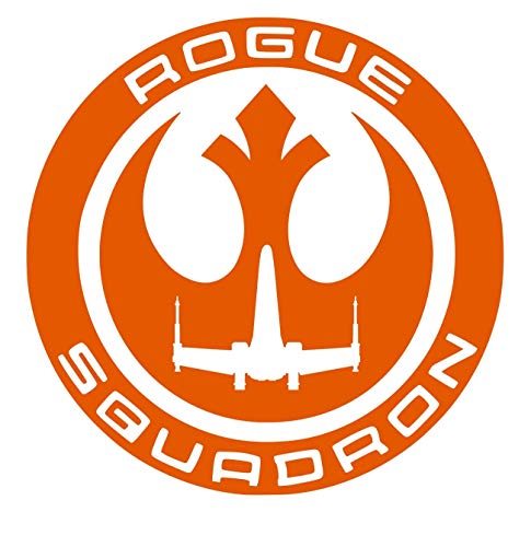 IOrn Rogue Squadron Decal Vinyl Sticker Graphics|UR Impressions|for Cars Trucks SUV Vans Walls Windows Laptop|INTENSE ORANGE|5.5 inch|URI207-IO