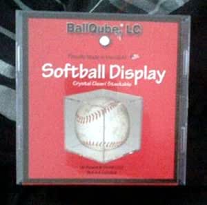 4-Pack Softball Square Display Cases – Clear Cube Holders For Collectors