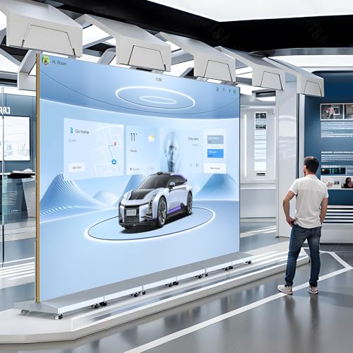 Image of MWE 80 inch P1.86 Spliceable LED Screen with Flight Case, Foldable LED Digital Signage Advertising Displays Kiosk with Publishing System, Portable Digital Poster for Events and Rentals (2 Panels), Silver