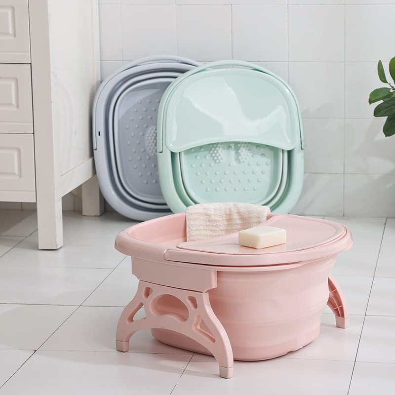 Baignoire pliable pour les pieds DKSNAJ avec couvercle et seau de massage moussant - 3