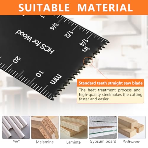 AIFICUT 26pcs Oscillating Saw Blades Titanium Multitool Blades for Wood Plastics Metal oscillating Tool Blades Kits Fit Rockwell Ridgid Ryobi Milwaukee Chicago Craftsman Dewalt - Image 5