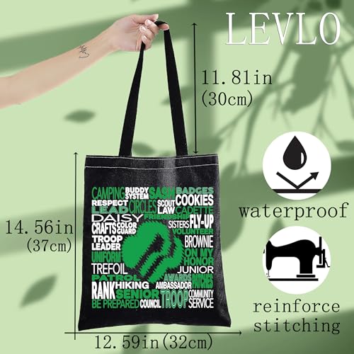 LEVLO Scout Leader Tote Bag Troop Leader Mom Gift Junior Leader Shoulder Bag Scouting Journey Merchandisez(S cout BT)2