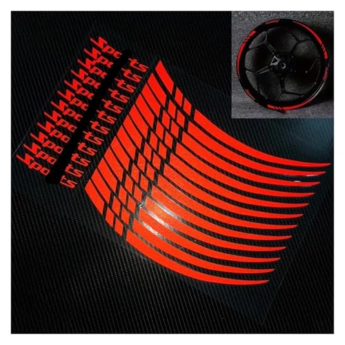 Cinta decorativa reflectante para llantas de motocicleta y bicicleta, 18-21 pulgadas, 12 piezas por paquete miniatura 3