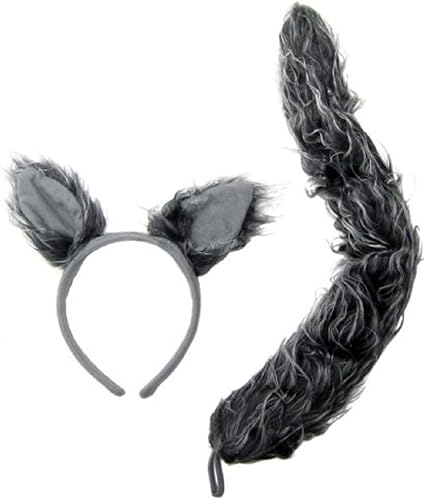 Miniatura 2 de J24630. Orejas de lobo y cola, talla única, color gris.