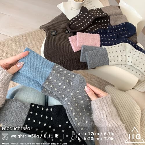 Image of IIG Winter Warm Wool Socks for Women Original Design Trendy Boot Socks Ideal Gift