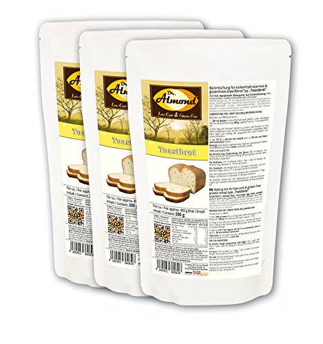 Dr. Almond Paleo Backmischung TOASTBROT low-carb glutenfrei sojafrei (3er Pack)