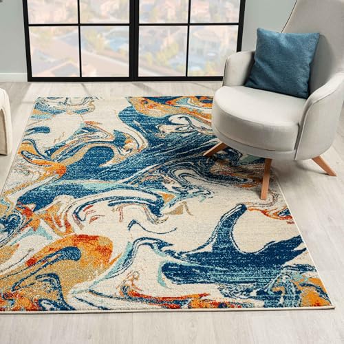 LUXE WEAVERS Abstract Artistic Indoor Area Rug,...