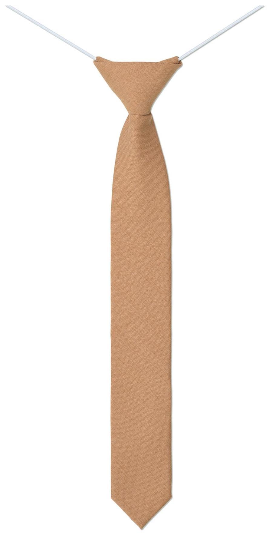 Roco boys plain beige skinny elasticated tie