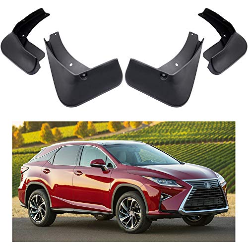 Image of Mudguards Mud Flaps Splash Guards Fenders Compatible with Lexus RX 350 350L 450h 450hL 2016 2017 2018 2019, 4pcs Mud Guards Kit, Black