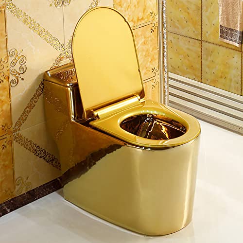 Inodoro one piece alargado con descarga dual, diseño silencioso, cerámica, altura universal para hotel y baño en casa (68x38.5x60 cm) miniatura 3