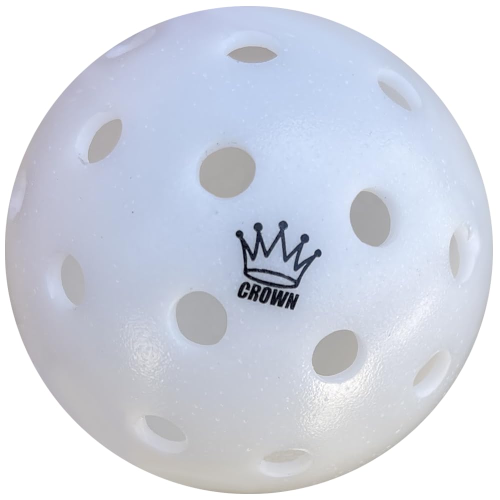 CROWN PICKLEBALL - High-Performance Contrast Outdoor Pickleballs (3-Pack Coconut)
