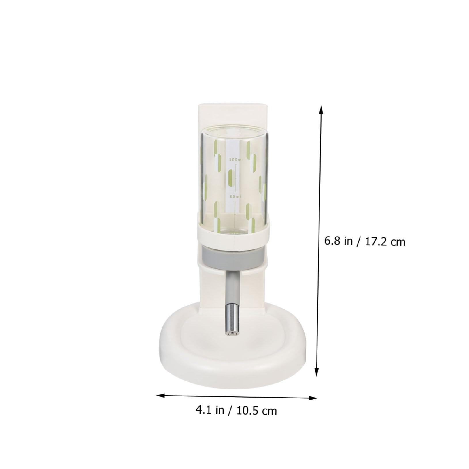 Bebedero Profesional para Hámster Ajustable Botella de Agua | Abs, Pp y Vidrio, Blanco, Diseño Antifugas, Nivel Visible, Uso Doméstico para Pequeñas Mascotas