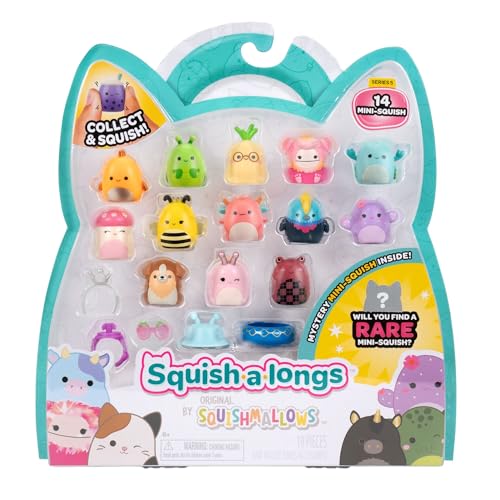 Squish-a-longs SQAL0268-14er Pack, enthält 14x 2,5 cm Mini-Squish mit 4X Accessoires, 1x Ring und 1x Collectors Guide (Serie 5… – Ansicht 2
