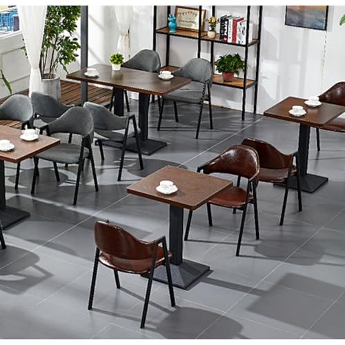 Table de cuisine moderne en bois et métal finition premium