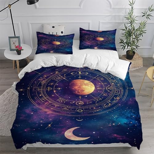 Housse de couette astrolabe 3D parure de lit espace microfibre 220x240 - 6