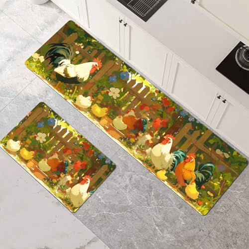 Alfombras de cocina superabsorbentes y lavables en un pack de dos piezas 2