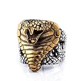 ZMY Home Mens Fashion Jewelry Rings, 316L Stainless Steel Cobra Snake Design Animal Ring for Men (12)