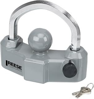 Reese Towpower 7088300 Heavy Duty Universal Trailer Coupler Lock - Fits 1-7/8", 2", 2-5/16" Couplers, Adjustable Ratchet Security