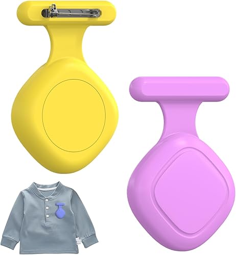 Paquete de 2 Soporte impermeable para azulejos mate para niños, soporte de alfiler oculto de silicona suave para ropa de niños mayores, funda