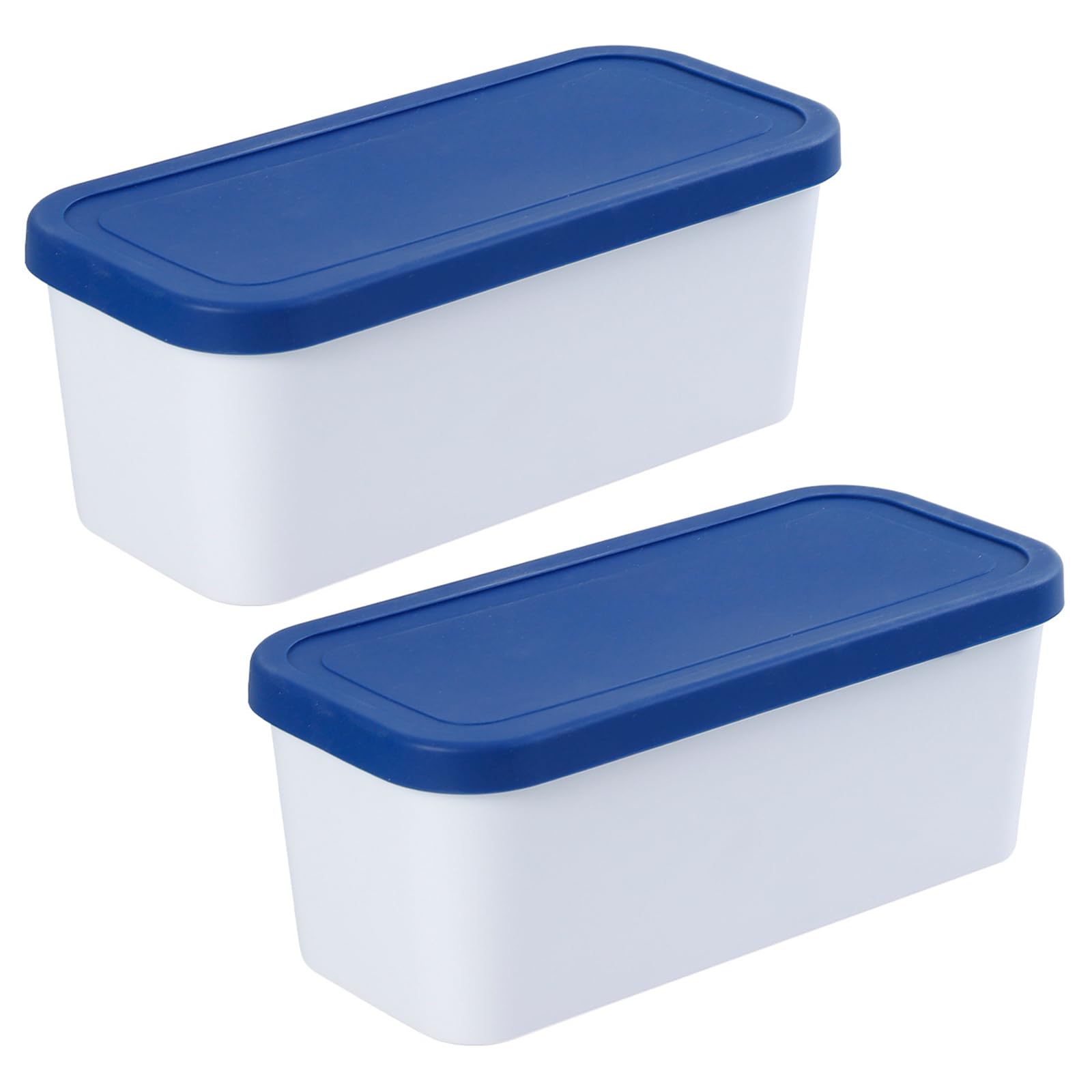 Nucelit 2 Piece Ice Cream Cooling Containers Having Leakproof Security Perfect for Serving Control Limited Freezing Treat Keeper