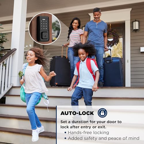 Weiser Halo Matte Black WiFi Smart Lock, Keyless Entry Door Lock, Touchscreen Keypad Door Lock, Amazon Alexa & Google Assistant/Google Home Compatible, Deadbolt Lock, Smart Locks for Entry Door by Weiser - Image 4