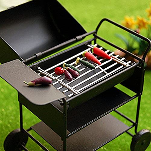 1:12 Minipuppenhaus BBQ Braten Zubehör Küche Simulation Ornament Dekor Spielzeug (BBQ Rack) – Bild 3