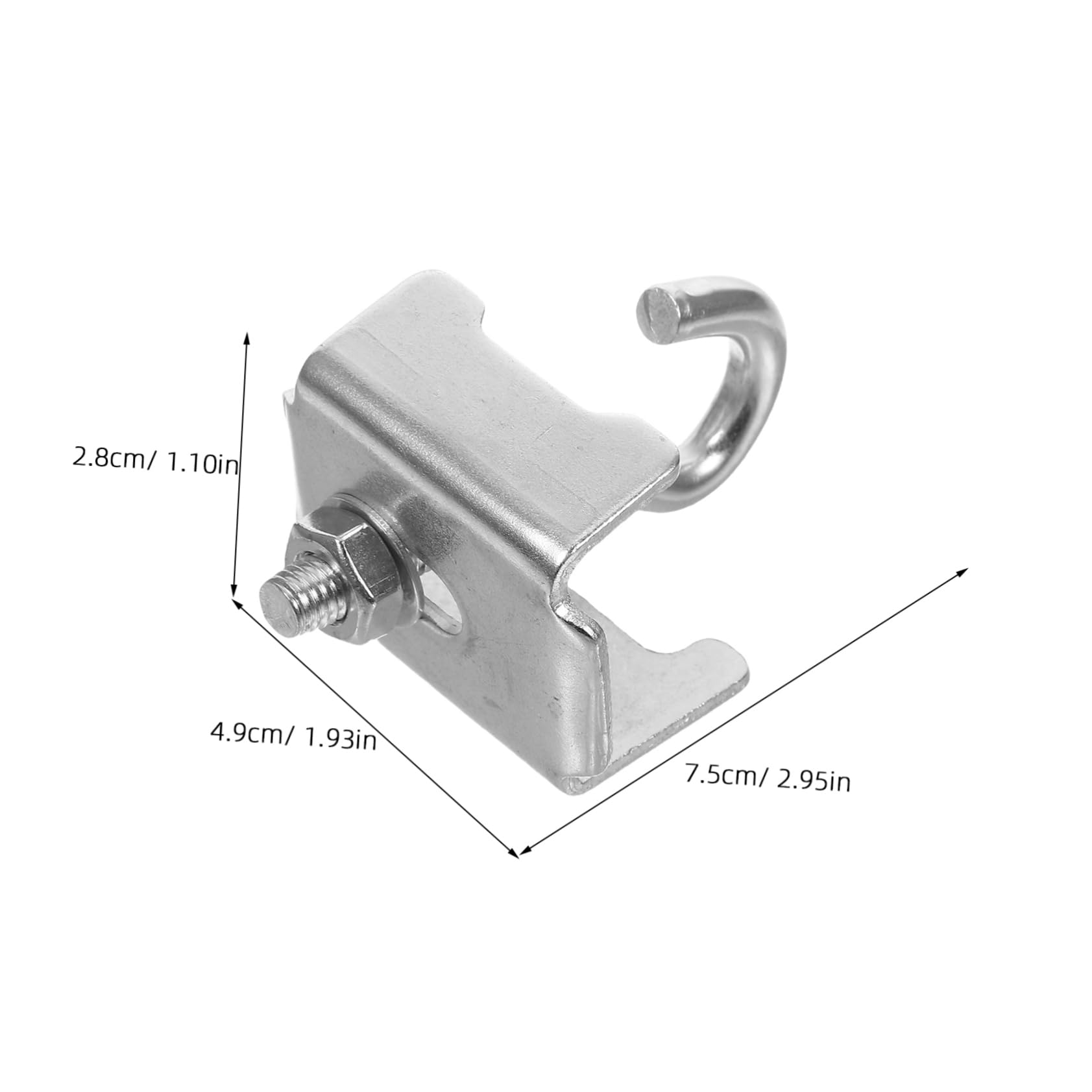 Hohopeti 10pcs Heavy Duty Pipe Support Accessories for Versatile Wire Shelving Storage Hooks for Industrial Warehouse Precision Stamped Floor Hooks for Safe Loadbearing Storage