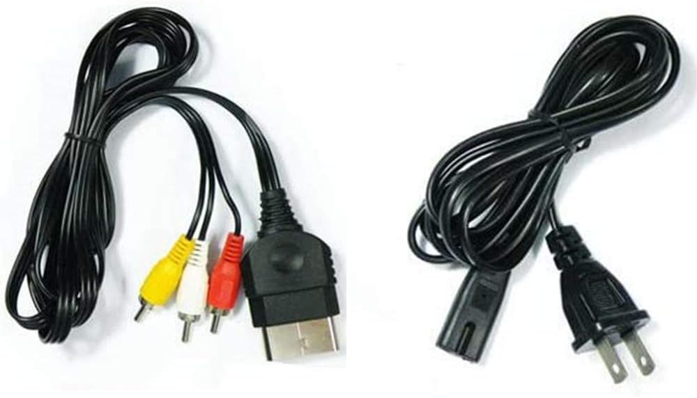 AV Cable and AC Power Cord for Xbox