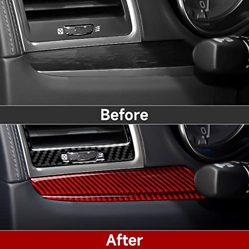 Image of Car Dashboard Panel Decals for 2011-2023 Chrysler 300 / 300C / 300S / Limited /Touring /Base Accessories Carbon Fiber Interior Stickers