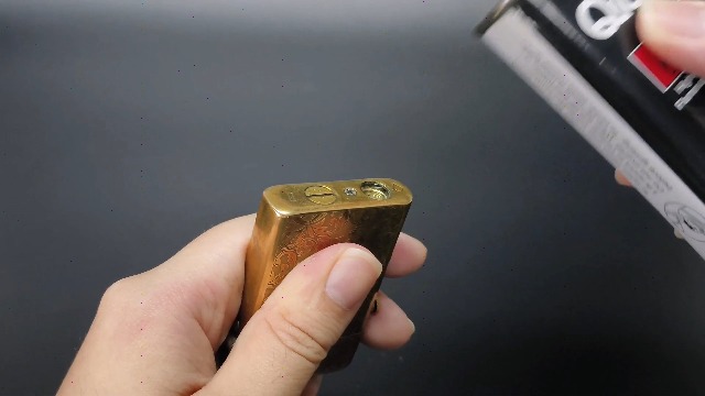 Encendedor de bolsillo vintage SOMGEM cobre clásico recargable miniatura 7
