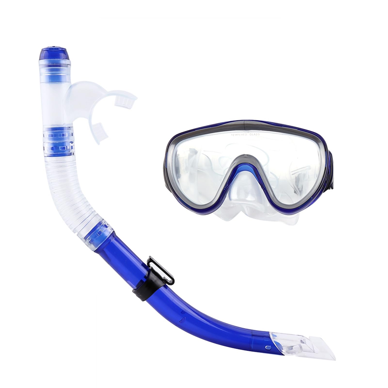 Gegong Snorkeling Juego de máscara de Buceo para Adultos Combo de Tubo de respiración | Lente de Vidrio endurecido | Portavoz de Silicona | Diadema de Cuadro de PVC | Correa Ajusta