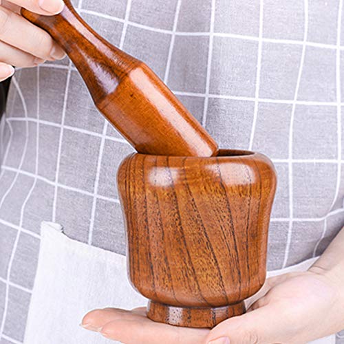HEMOTON Almofariz E Pilão Set Misturador E Triturador de Madeira Tigela para a Medicina Pílula Crush